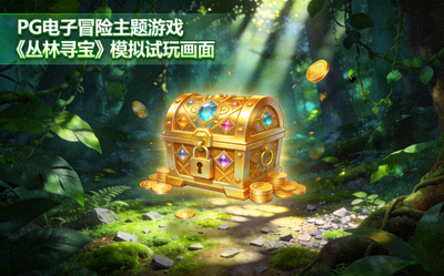 PG电子冒险主题游戏《丛林寻宝》模拟试玩画面 - 丛林背景与宝藏图标