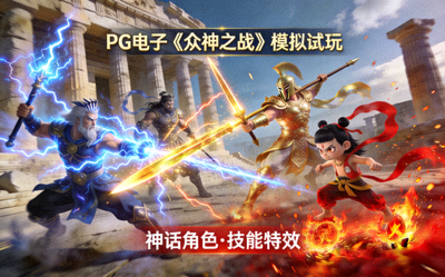 PG电子神话主题游戏《众神之战》模拟试玩效果图 - 神话角色与特效
